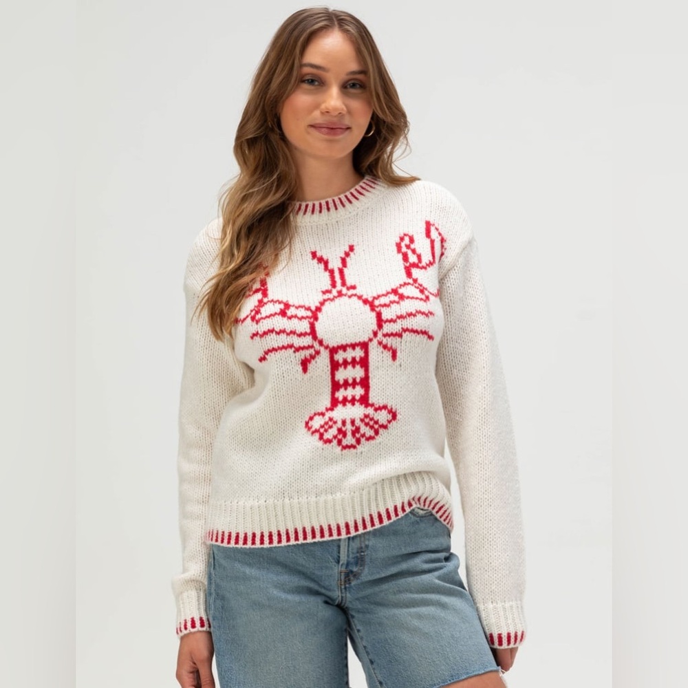 NWT coco & Shay Red Lobster Knit Sweater